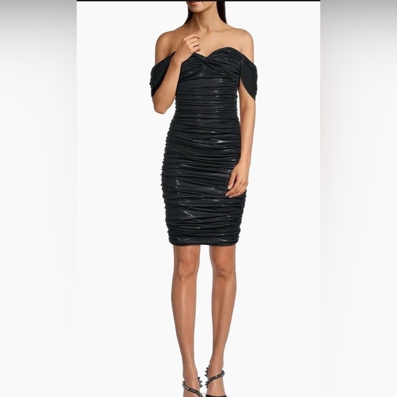 Norma Kamali Black Off The Shoulder Dress